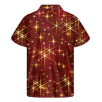 Christmas Sparkle Print Men's Short Sleeve Shirt