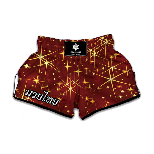Christmas Sparkle Print Muay Thai Boxing Shorts
