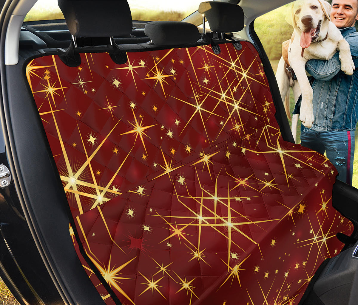 Christmas Sparkle Print Pet Car Back Seat Cover