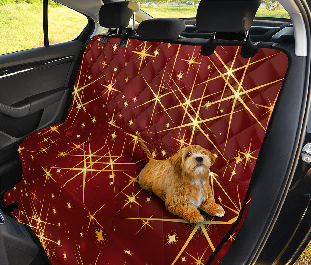 Christmas Sparkle Print Pet Car Back Seat Cover