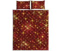 Christmas Sparkle Print Quilt Bed Set