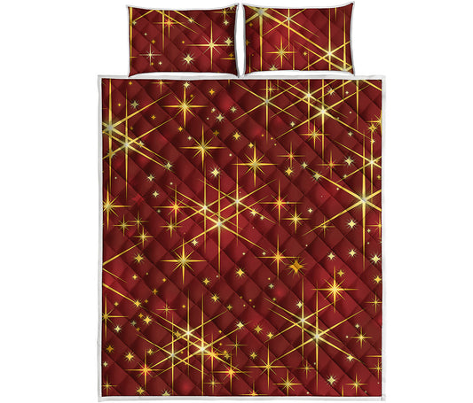 Christmas Sparkle Print Quilt Bed Set