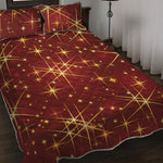 Christmas Sparkle Print Quilt Bed Set