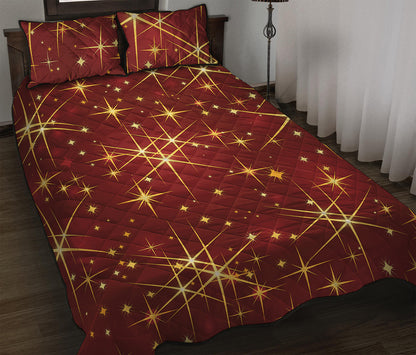 Christmas Sparkle Print Quilt Bed Set