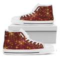Christmas Sparkle Print White High Top Sneakers