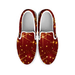 Christmas Sparkle Print White Slip On Shoes