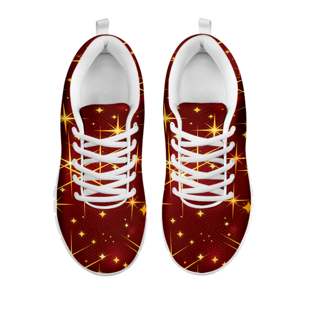 Christmas Sparkle Print White Sneakers