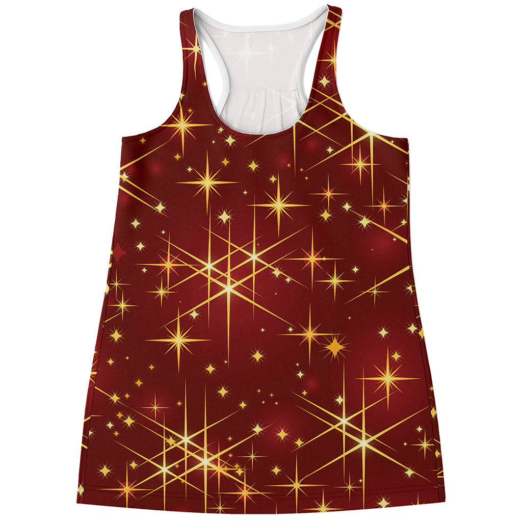 Christmas Sparkle Print Women's Racerback Tank Top