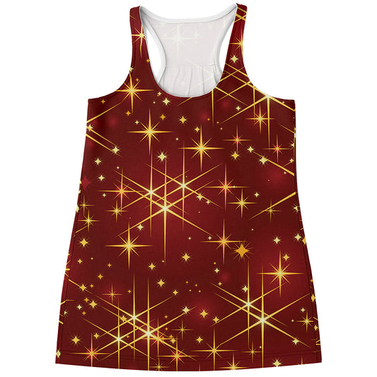 Christmas Sparkle Print Women's Racerback Tank Top