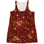Christmas Sparkle Print Women's Racerback Tank Top