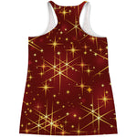 Christmas Sparkle Print Women's Racerback Tank Top