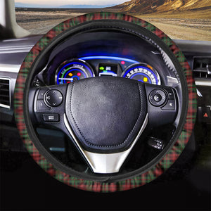 Christmas Tartan Pattern Print Car Steering Wheel Cover