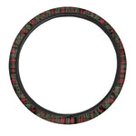 Christmas Tartan Pattern Print Car Steering Wheel Cover