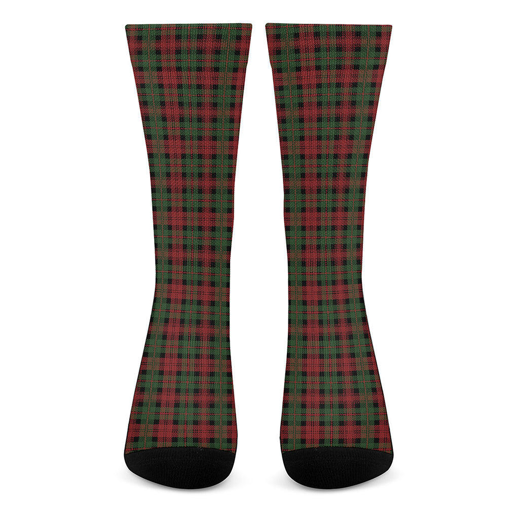 Christmas Tartan Pattern Print Crew Socks