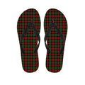 Christmas Tartan Pattern Print Flip Flops