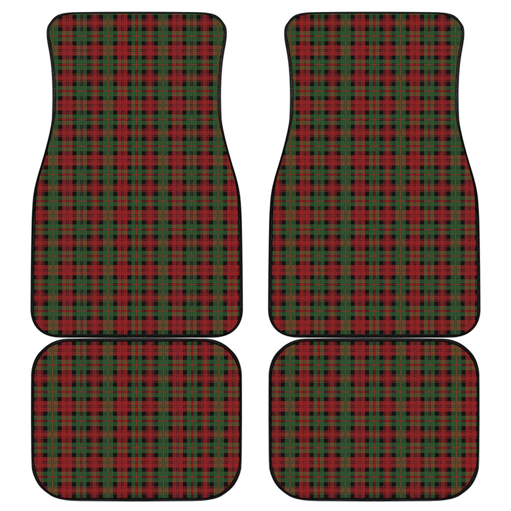 Christmas Tartan Pattern Print Front and Back Car Floor Mats