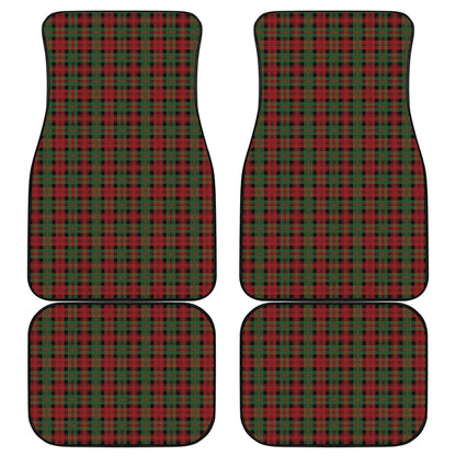Christmas Tartan Pattern Print Front and Back Car Floor Mats
