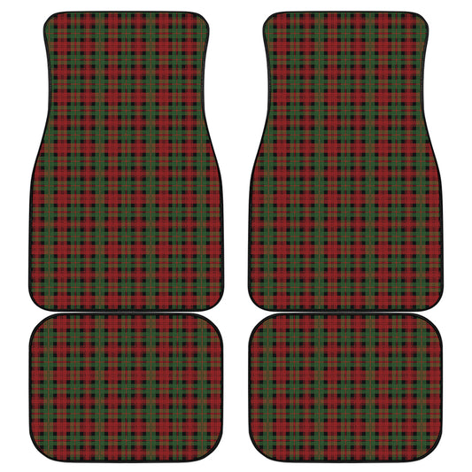 Christmas Tartan Pattern Print Front and Back Car Floor Mats