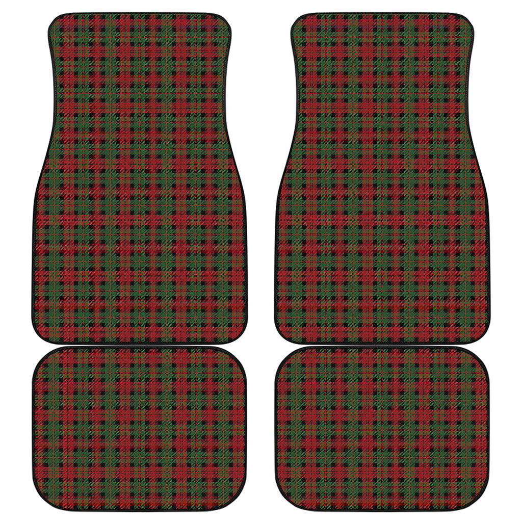 Christmas Tartan Pattern Print Front and Back Car Floor Mats