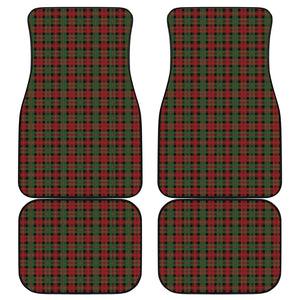 Christmas Tartan Pattern Print Front and Back Car Floor Mats