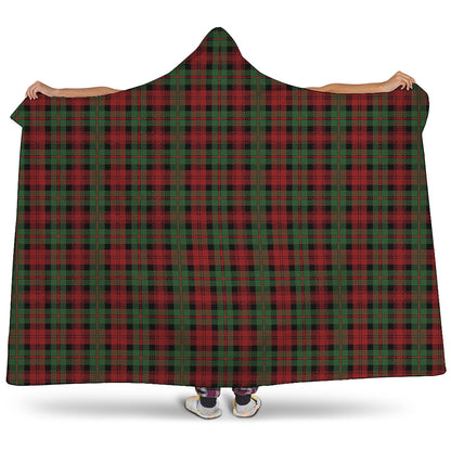 Christmas Tartan Pattern Print Hooded Blanket