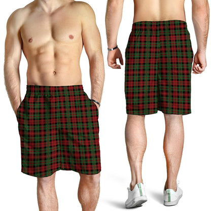 Christmas Tartan Pattern Print Men's Shorts