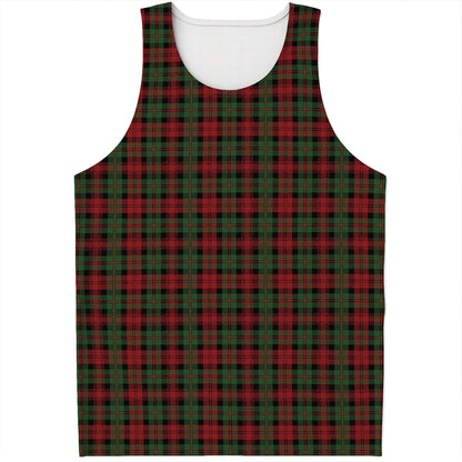 Christmas Tartan Pattern Print Men's Tank Top