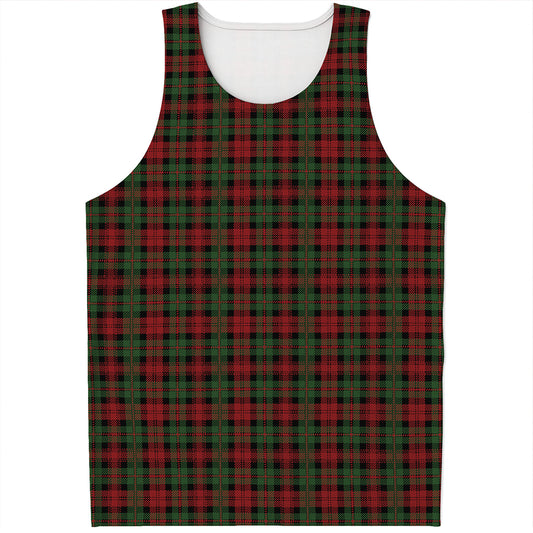 Christmas Tartan Pattern Print Men's Tank Top