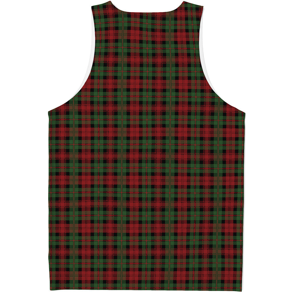 Christmas Tartan Pattern Print Men's Tank Top