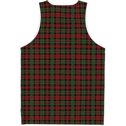 Christmas Tartan Pattern Print Men's Tank Top