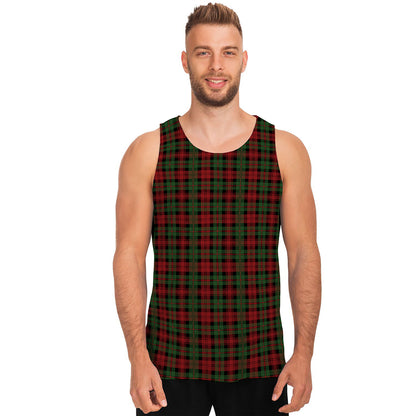Christmas Tartan Pattern Print Men's Tank Top