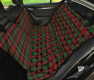 Christmas Tartan Pattern Print Pet Car Back Seat Cover