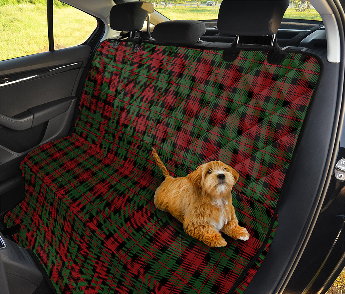 Christmas Tartan Pattern Print Pet Car Back Seat Cover