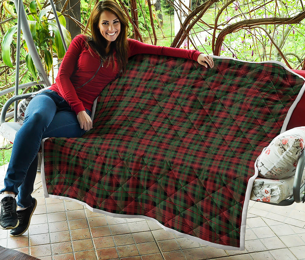 Christmas Tartan Pattern Print Quilt