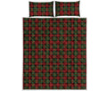 Christmas Tartan Pattern Print Quilt Bed Set