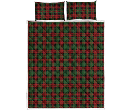 Christmas Tartan Pattern Print Quilt Bed Set