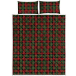 Christmas Tartan Pattern Print Quilt Bed Set