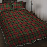Christmas Tartan Pattern Print Quilt Bed Set