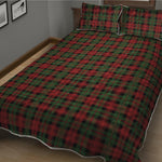 Christmas Tartan Pattern Print Quilt Bed Set