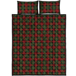 Christmas Tartan Pattern Print Quilt Bed Set