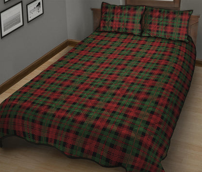 Christmas Tartan Pattern Print Quilt Bed Set