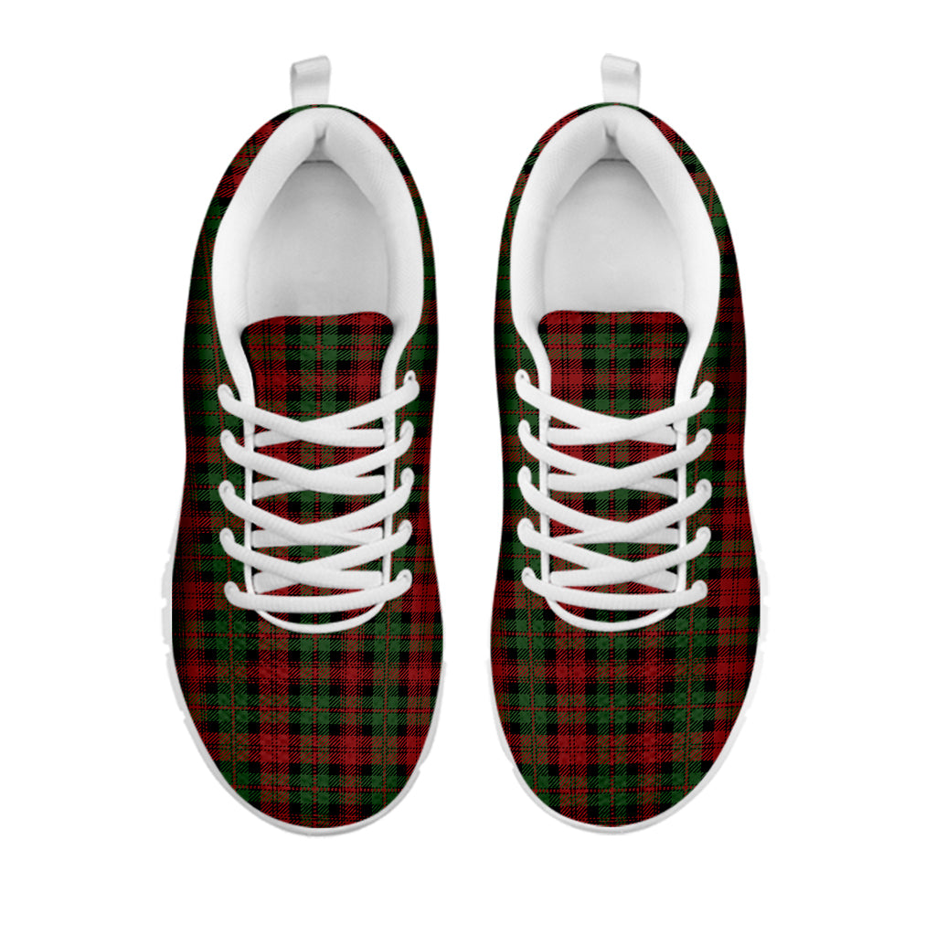 Christmas Tartan Pattern Print White Sneakers
