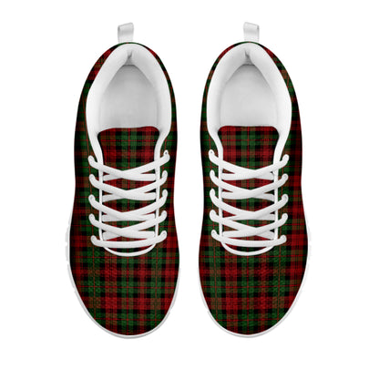 Christmas Tartan Pattern Print White Sneakers