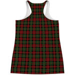 Christmas Tartan Pattern Print Women's Racerback Tank Top