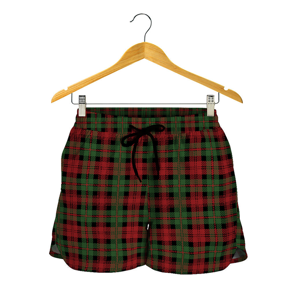 Christmas Tartan Pattern Print Women's Shorts