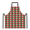 Christmas Themed Argyle Pattern Print Apron