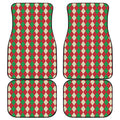 Christmas Themed Argyle Pattern Print Front and Back Car Floor Mats