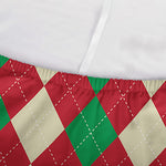 Christmas Themed Argyle Pattern Print Sofa Cover