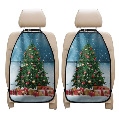 Christmas Tree And Snow Print Car Seat Organizers