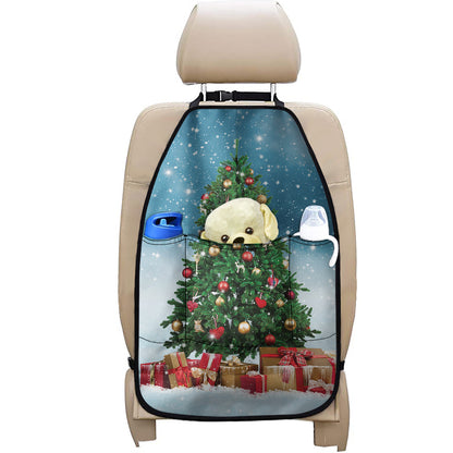 Christmas Tree And Snow Print Car Seat Organizers